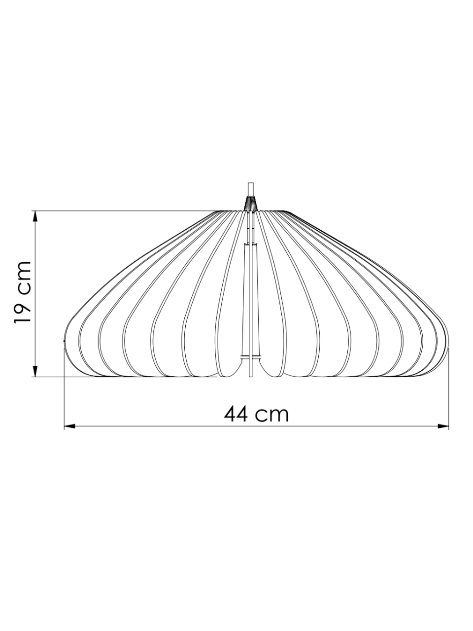 Luminaria de Teto Pendente Madeira LMC433 E27 Ø44cm, Mesa Area Gourmet, Sala de Estar, Mesa Sala de Jantar